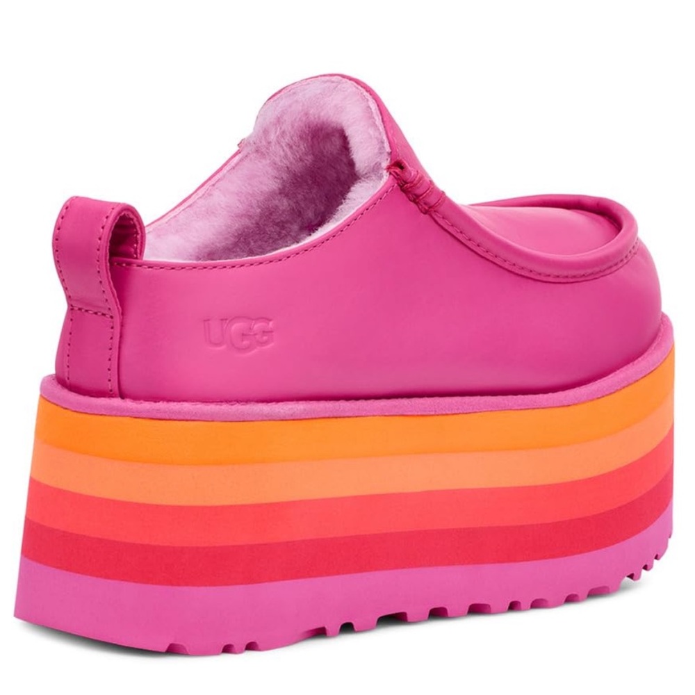 ❤️🧡🩷 UGG URSEEN PLATFORM SLIPPER RASPBERRY 🧡🩷❤️ - Picture 4 of 4